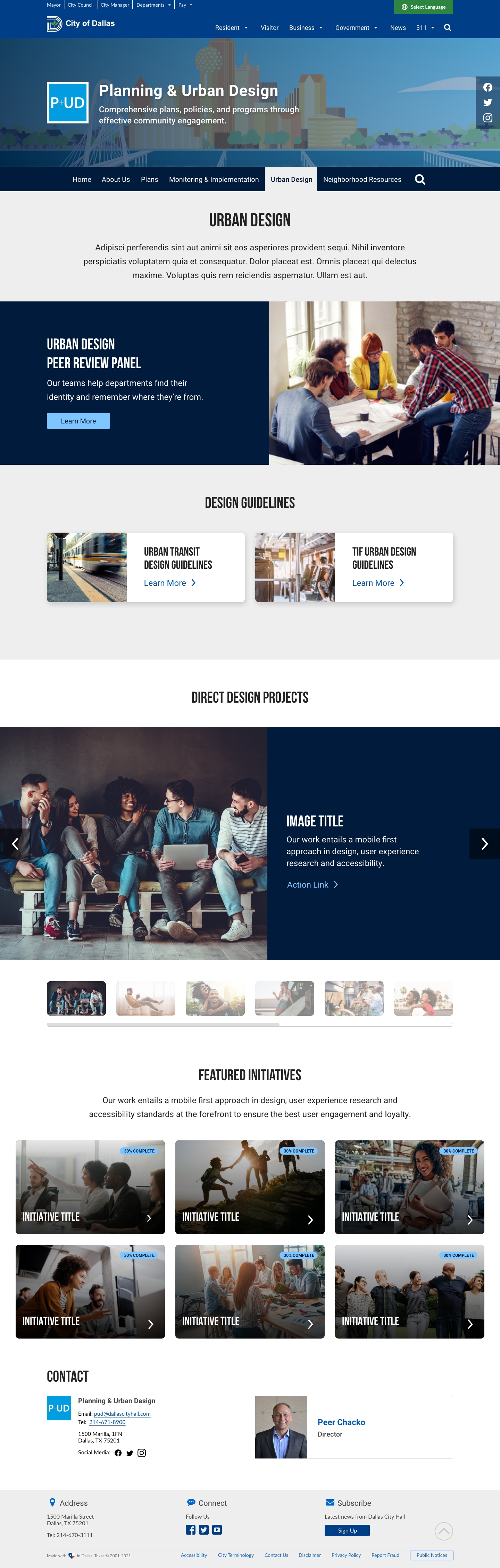 Final mockups of the homepage and about page